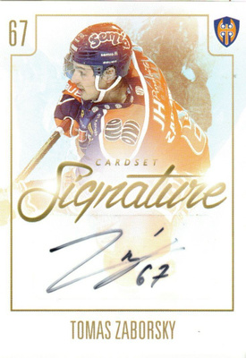 2017-18 Cardset TOMAS ZABORSKY Tappara Ässät signature