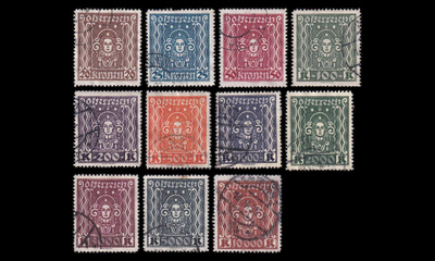 Itävalta 398-408A o Käyttösarja naisen pää (L12½) (192