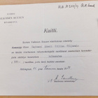 Kuitti Valkoisen Ruusun Ritarimerkki 1938 Tunnettu Saaja - pikkukuva 1