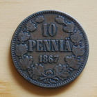 10 penniä 1867 Aleksanteri II - pikkukuva 1