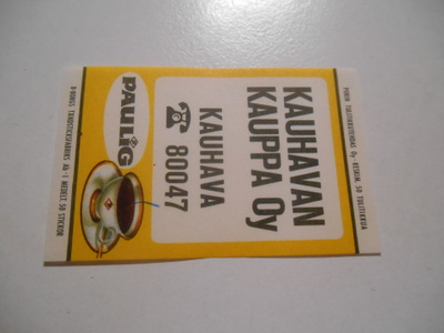 TT Etiketti Paulig Kauhavan Kauppa OY Kauhava