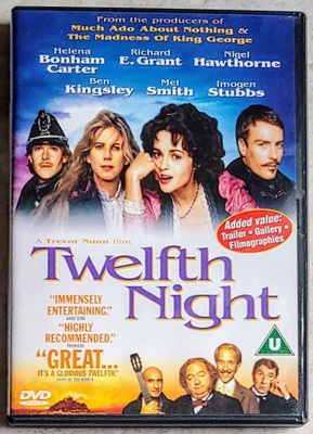 TWELFTH NIGHT – UK DVD 1996/200? - Shakespeare, EI Suomitext