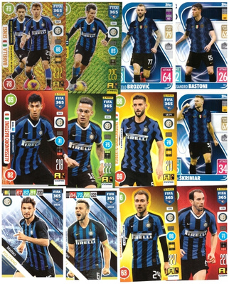 12 x INTER MILANO Jalkapallokortteja sis. 2 x Erikoiskorttia