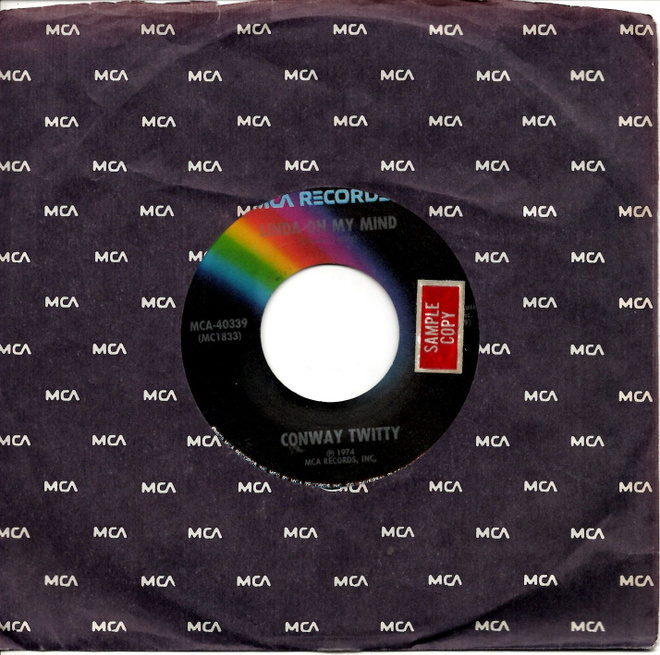 CONWAY TWITTY: Linda On My Mind / She's Just Not Over Yo  7"