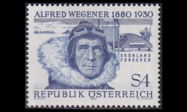 Itävalta 1660 ** Meteorologi Alfred Wegener (1980)