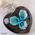 1022 .. Murano Lampwork Kaunis Taidelasi .. Kaulakoru - pikkukuva 2