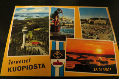 KUOPIO 1972 KULKENUT KORTTI