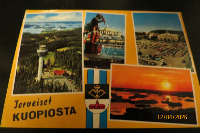 KUOPIO 1972 KULKENUT KORTTI
