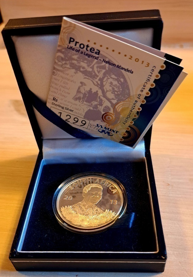 Nelson Mandela hopearaha silver
