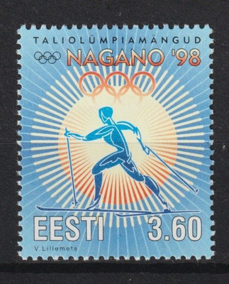 VIRO 1998 3,60 Kr Naganon Talviolympialaiset merkki**