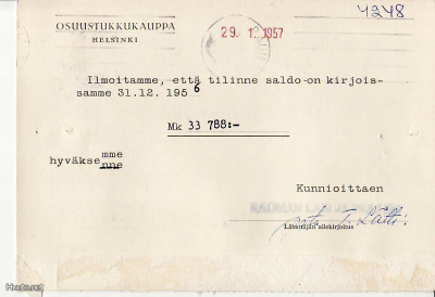 FIRMAKORTTI RAUMA N LASI JA PEILI OY