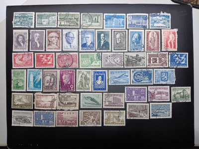 Postimerkkejä Suomi 1900 alkupuolelta 49 kpl