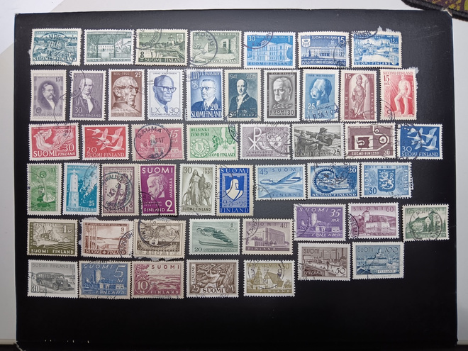 Postimerkkejä Suomi 1900 alkupuolelta 49 kpl