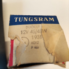 VINTAGE TUNGSRAM DUOLUX 12V 45/40W 1931 6012 P45T lamppu - pikkukuva 3
