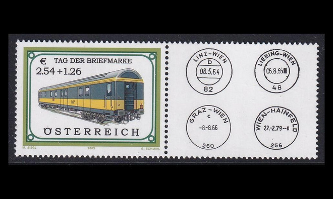 Itävalta 2414zf2 ** Postimerkin päivä rautatie (2003)