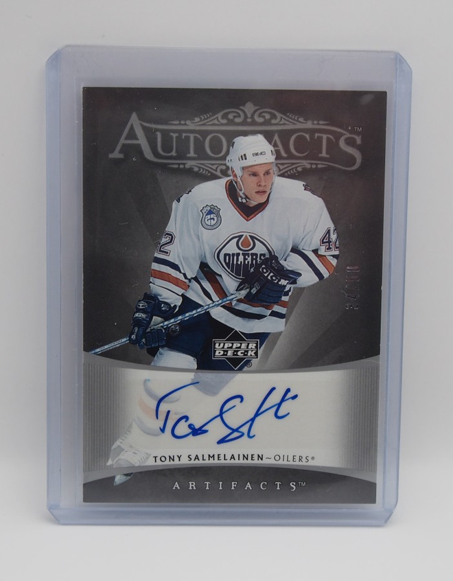 2005-06 Artifacts Auto-facts silver Tony Salmelainen /50