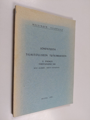 Rolf Alameri : Johdatusta tilastolliseen tutkimukseen