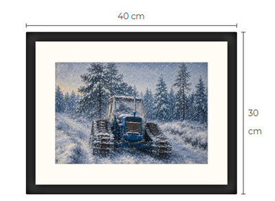 Uusi Ford County Savotta traktori art print 30 cm x 40 cm