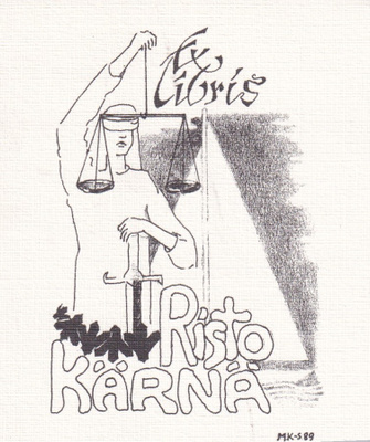 Ex Libris, Risto Kärnä MK -s 89. b437