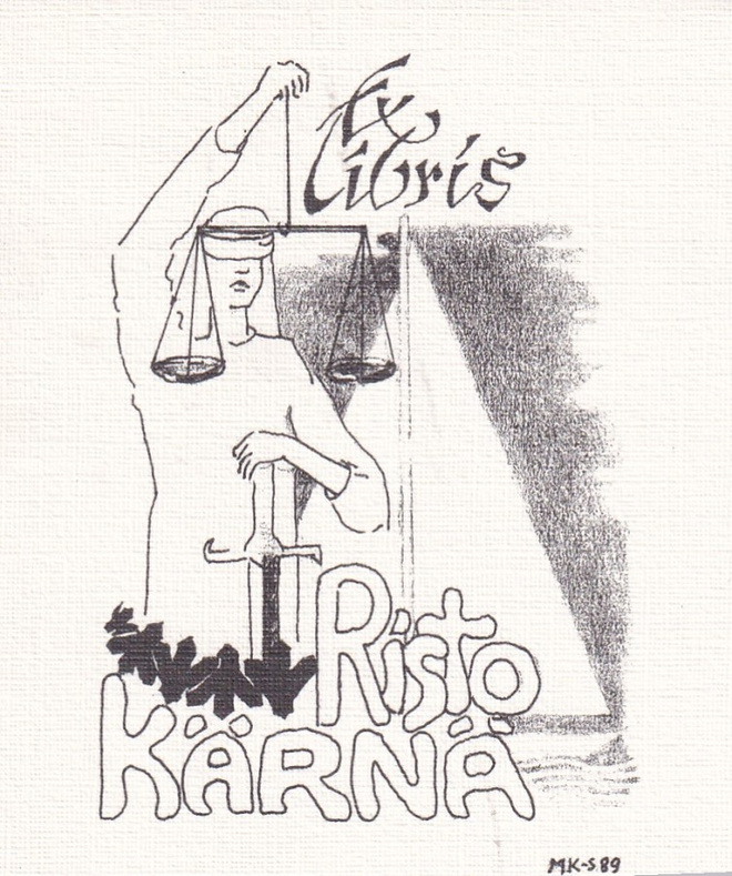 Ex Libris,   Risto Kärnä MK -s 89.   b437