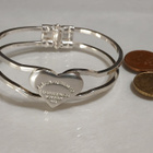 Return To TIFFANY & CO" Heart Double Bangle BRACELET Silver - pikkukuva 2