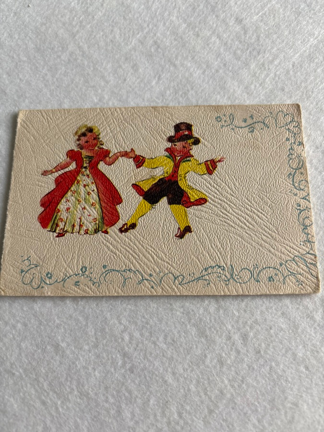 KUKKA-/Onnittelukortti1950-luku taittokortti