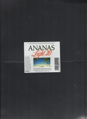 Ananas Light 30 kevytjuoma. Etiketti