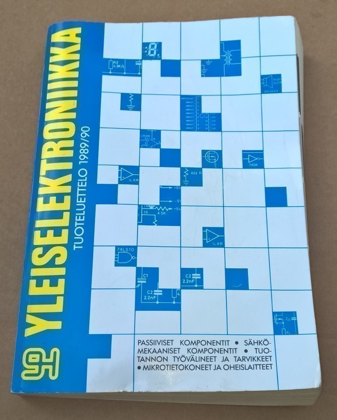 YLEISELEKTRONIIKKA TUOTELUETTELO 1989 / 1990