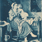 Äiti ja lapsi - vanha Carte Postale - pikkukuva 1