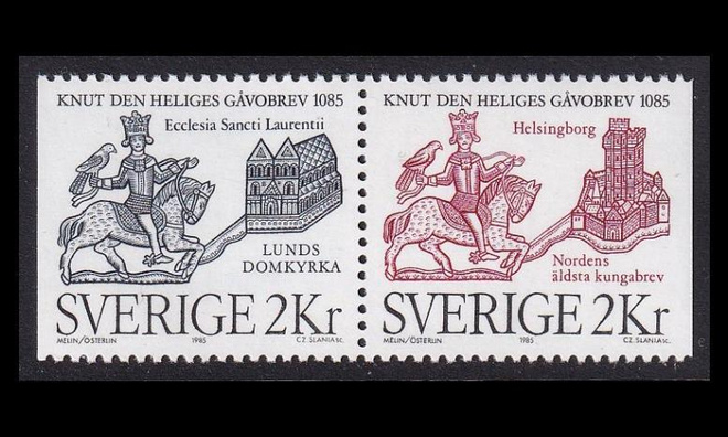 Ruotsi 1334-5DD ** Knut pyhän lahjakirja 900v (1985)