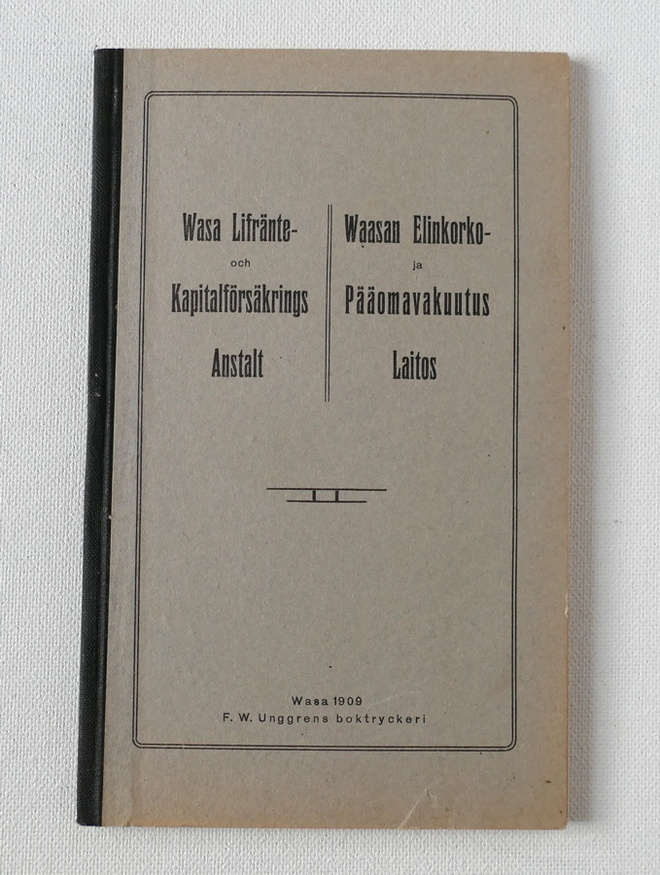 Wasa 1909 vakuutuskirja