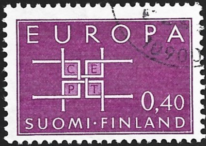 1963 Eurooppa-merkki leimattu LaPe 575