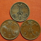 3 kpl 1 penni: Harvinaiset 1870 ja 1882 ja 1884. (KD19) - pikkukuva 2