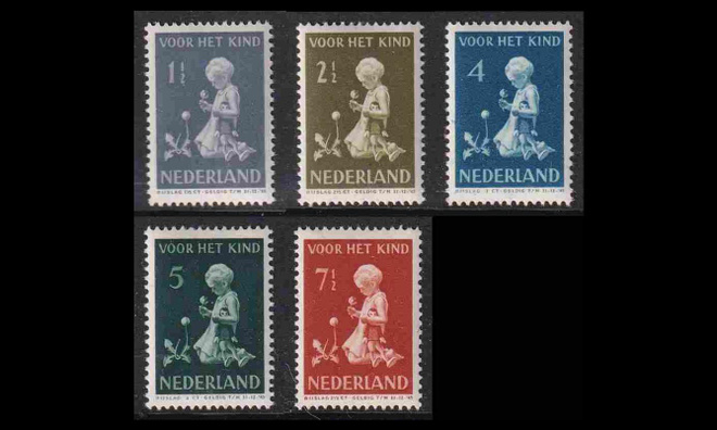 Alankomaat 375-9 ** Voor het Kind (1940)