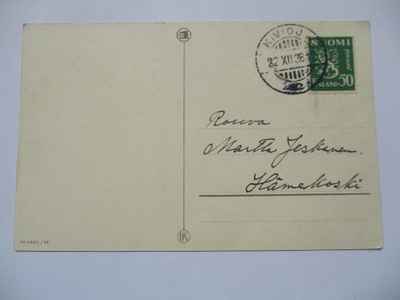 1938 Kivioja kortilla