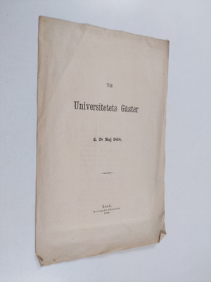 Till universitetets Gäster d. 28 Maj 1868.
