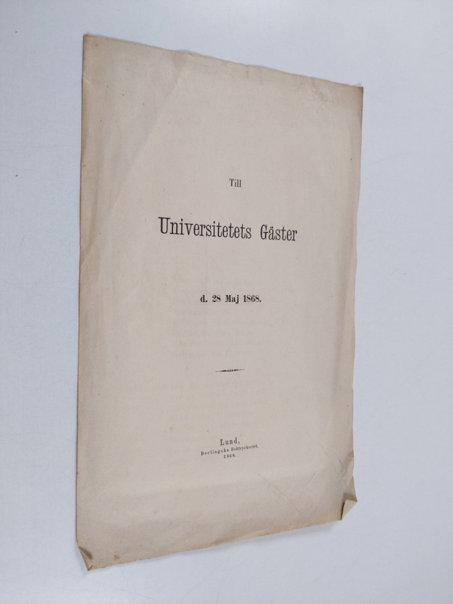 Till universitetets Gäster d. 28 Maj 1868.