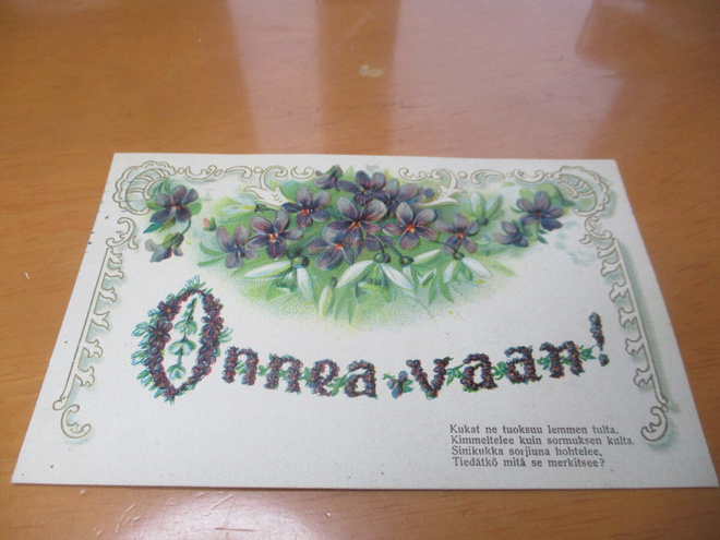 Onnea vaan ! - 1906 Hki Hietalahden Halliin mennyt