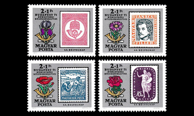 Unkari 2684-7 ** Postimerkkinäyttely (1971)