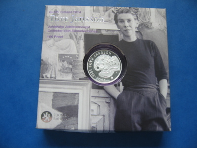 Suomi 10e hopea juhlaraha Tove Jansson - 2014 PROOF