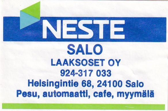 Salo. Laaksoset Oy, NESTE   s8/2