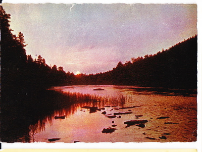 VANHA Postikortti Lappi 1950-l Leima Ivalo 1960