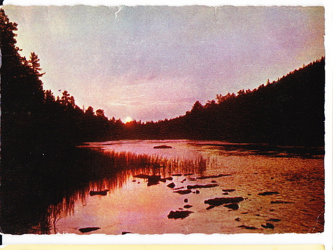 VANHA Postikortti Lappi 1950-l Leima Ivalo 1960