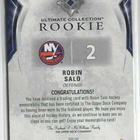 Robin Salo 21-22 UD Ultimate Collection Rookies Jersey /699 - pikkukuva 2