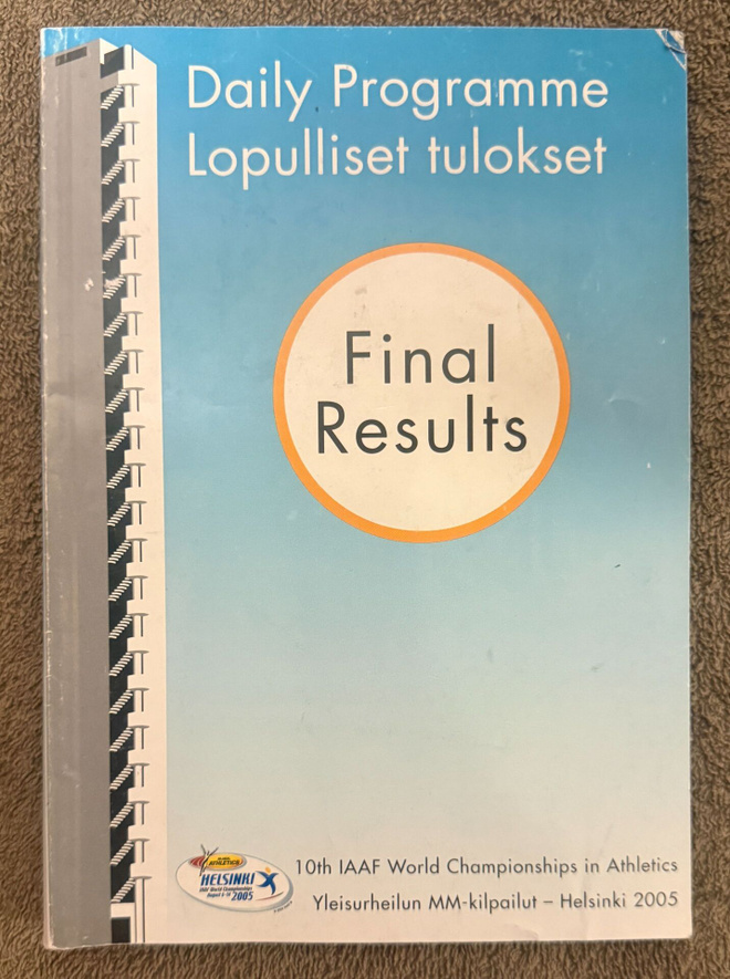 YLEISURHEILUN MM 2005 LOPULLISET TULOKSET./ FINAL RESULTS