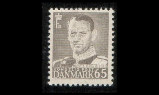 Tanska 349 ** Frederik IX 65 öre (1953)