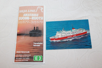 Silja Line aikataulu 1979 + Viking Line Marella 1978 kortti