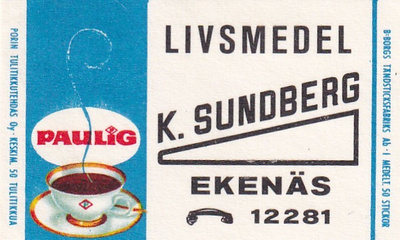 Ekenäs, K. Sundberg Livsmedel , Paulig b522