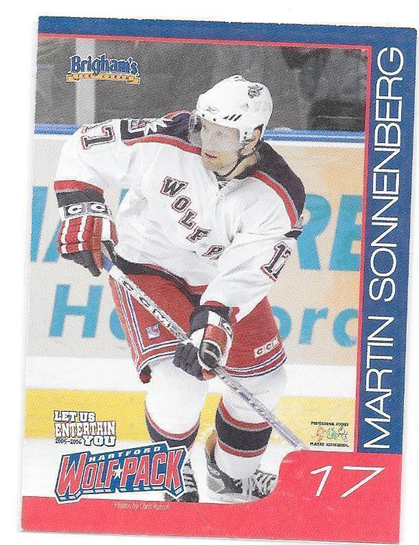 2006-07 Hartford Wolf Pack #17 Martin Sonnenberg ex- Kalpa