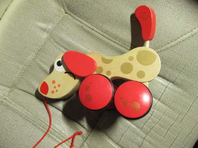 Hape koiranpentu vetolelu puinen